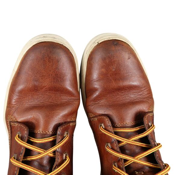 Timberland Shoes Womens 9 Londyn Ankle Sneaker Boot Lace Up Leather Brown 6" - Picture 8 of 13